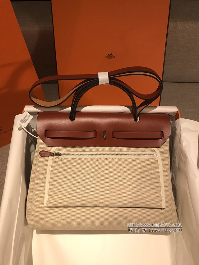 Hermes包包 愛馬仕升級版Herbag 手提肩背斜挎包 男女同款  tdh2043